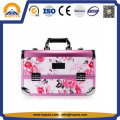 Pink Aluminum Professional Makeup Train Case